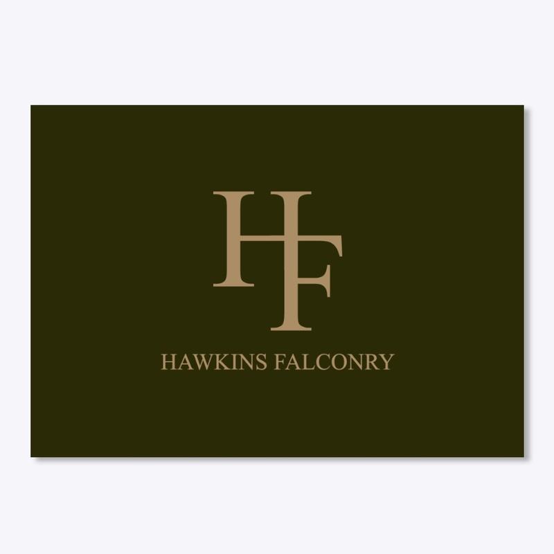 H F Green &amp; Gold Logo Sticker